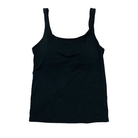 Alrism Tank Top Small Black Padded Layering Activewear Minimal Basic - Picture 1 of 5